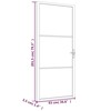 Vidaus durys, baltos, 93x201,5cm, ESG stiklas ir aliuminis