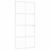 Vidaus durys, baltos, 93x201,5cm, grūdintas stiklas/aliuminis