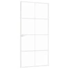 Vidaus durys, baltos, 93x201,5cm, grūdintas stiklas/aliuminis