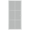 Vidaus durys, baltos, 93x201,5cm, matinis stiklas ir aliuminis