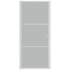 Vidaus durys, baltos, 93x201,5cm, matinis stiklas ir aliuminis