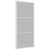 Vidaus durys, baltos, 93x201,5cm, matinis stiklas ir aliuminis