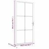 Vidaus durys, juodos, 102,5x201,5cm, ESG stiklas ir aliuminis