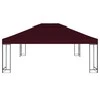 Pavėsinės uždangalas, bordo, 4x3m, 310 g/m²