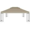 Pavėsinės uždangalas, taupe, 4x3m, 310 g/m²