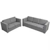 Sofa 2 sofų komplektas, audinys, šviesiai pilkos