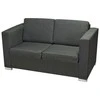 Sofa Sofų komplektas, 2vnt., tamsiai pilkos, audinys