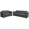 Sofa Sofų komplektas, 2vnt., tamsiai pilkos, audinys