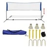 Badmintono tinklas su plunksninukais, 300x155 cm