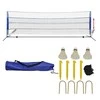 Badmintono tinklas su plunksninukais, 500x155 cm