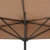 Balkono skėtis su aliuminio stulpu, taupe, 300x155cm, pusinis