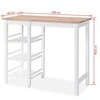 Baro baldų rinkinys, 3 dalių, medienos plokštė (MDF), baltas