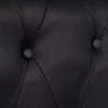 Sofa Chesterfield dvivietė ir trivietė sofos, juodos, dirbtinė oda