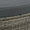 Dvivietė sodo sofa su pagalv. ir skėčiu, rudos sp., poliratanas