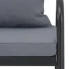 Dvivietė sodo sofa su pagalvėlėmis, pilkos spalvos, aliuminis