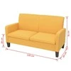Dvivietė sofa, 135x65x76, geltonos spalvos