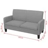Dvivietė sofa, 135x65x76, šviesiai pilka