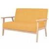 Dvivietė sofa, geltonos spalvos, audinys
