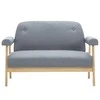 Dvivietė sofa, audinys, šviesiai pilkos spalvos