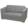 Dvivietė sofa, audinys, šviesiai pilka