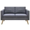 Dvivietė sofa, audinys, tamsiai pilka