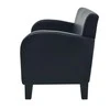 Dvivietė sofa, dirbtinė oda, juoda