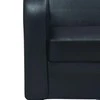 Dvivietė sofa, dirbtinė oda, juoda