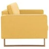 Dvivietė sofa, geltona, audinys