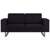 Dvivietė sofa, juoda, audinys
