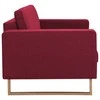 Dvivietė sofa, vyno raudonos spalvos, audinys