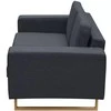 Sofa Dvivietės ir Trivietės Sofų Komplektas, Tamsiai Pilkos
