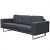 Sofa Dvivietės ir Trivietės Sofų Komplektas, Tamsiai Pilkos