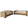 Sofa Dvivietės ir trivietės sofų komplektas, ratanas