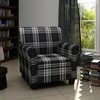 Fotelis Sofa-kėdė su pagalve, juodos spalvos, audinys