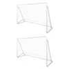 Futbolo vartai su tinkl., 2 vnt., 240x90x150 cm, plienas
