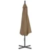 Gembinis sodo skėtis su plieniniu stulpu, taupe, 300cm