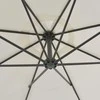 Gembinis sodo skėtis su plieniniu stulpu, smėlio, 300cm