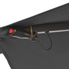 Gembinis skėtis su LED ir metaliniu stulpu, antracito, 350cm