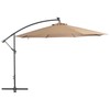 Gembinis sodo skėtis su aliuminiu stulpu, taupe, 350cm