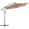 Gembinis sodo skėtis su aliuminiu stulpu, taupe, 300cm