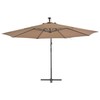 Gembinis sodo skėtis su aliuminiu stulpu, taupe, 350cm