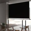 Ištraukiama šoninė kiemo pertvara, juodos spalvos, 160x300cm