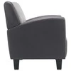 Fotelis Sofa kėdė, pilkos spalvos, dirbtinė oda