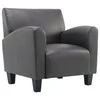 Fotelis Sofa kėdė, pilkos spalvos, dirbtinė oda