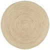 Kilimas, baltas, 150cm, džiutas, rankų darbo, spiralės dizainas