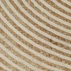 Kilimas, baltas, 150cm, džiutas, rankų darbo, spiralės dizainas