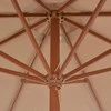 Lauko skėtis nuo saulės su mediniu stulpu, taupe spalvos, 300cm
