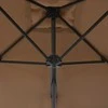 Lauko skėtis nuo saulės su plieniniu stulpu, taupe, 250x250cm
