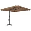 Lauko skėtis nuo saulės su plieniniu stulpu, taupe, 250x250cm