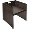 Lauko baldų komplektas Lauko valg. baldų komplekt. su pagalv., 9d., rudas, polirat.